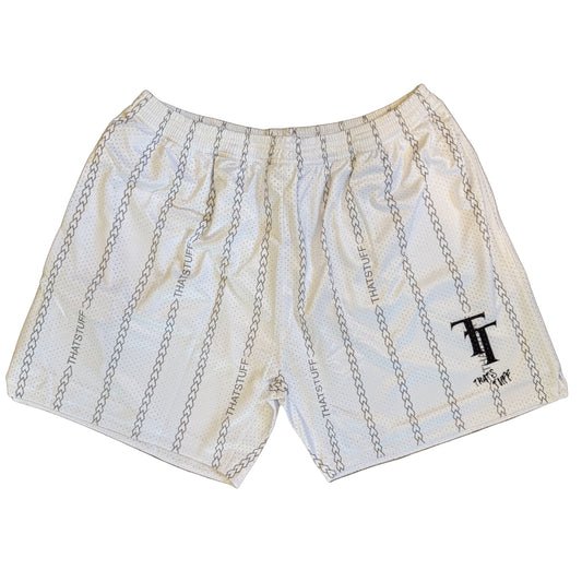 TT SHORTS - PINSTRIPE WHITE